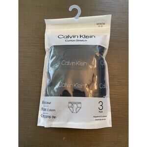 Calvin Klein Boys 3-Pack Briefs Underwear US M(8-10) Black NWT